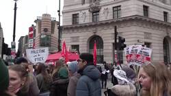 Pro-Palestine protesters march through the City of London News Clip