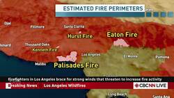 Strong winds threaten to spread L.A. wildfires News Clip