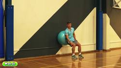 Exercise ball - Wall sit Instructional Video