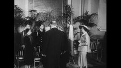 United States, 1950s: Vincent Auriol greets Harry Truman Stock Footage