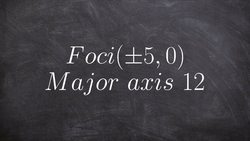Standard form of an ellipse when given the focus Instructional Video