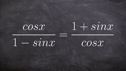 Tutorial for verifying a trigonometric identity Instructional Video