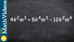 Factoring out a gcf with two variables from an expression Instructional Video