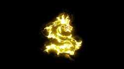 Intro dragon. Animation of the sign in the energy aura Stock Footage