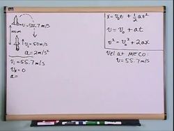 Equations Of Motion In One Dimension: Solving another problem, Part 2 Instructional Video