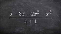 Dividing two polynomials using synthetic division Instructional Video