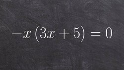 Solving a factored quadratic equation using the zero product property Instructional Video