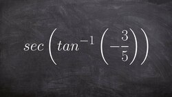 Evaluate the trig expression with inverse tan Instructional Video