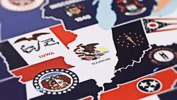 Illinois from USA States Stock Footage