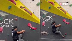 Gayathrie Shankar tries her hands at rock climbing News Clip