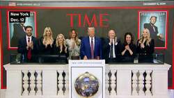 Donald Trump Rings Opening Bell and Visits NYSE Floor News Clip