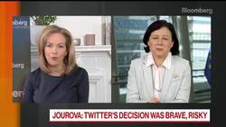 EU’s Jourova Backs Twitter Trump Label News Clip
