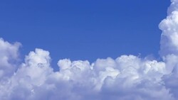 Soft Smooth Heavenly Clouds on Clear Sky in Sunny Day Stock Footage