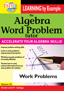 Algebra Word Problem Work Problems Instructional Video