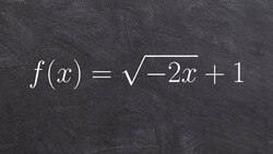 Identify transformations, graph and determine domain and range radical function Instructional Video