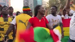 CLEAN : Ghana fans get into the World Cup spirit in Qatar News Clip