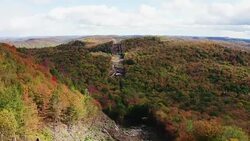 Aerial View of a New Electrical Power Line Under Construction Stock Footage