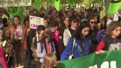 CLEAN : People march through London for Extinction Rebellion protest News Clip