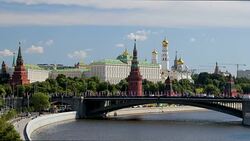 The Kremlin & Moskva River, Moscow, Russia Stock Footage