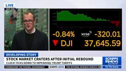 Stock market falls again after initial rebound News Clip
