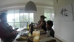 Holiday Season Mix Race Friend Family Indoor Stock Footage