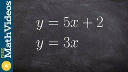 Solving a system of equations by finding the intersection of two lines Instructional Video