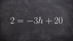 Solving a two step equation Instructional Video