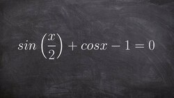 Solving an equation using the half angle formula of sine Instructional Video