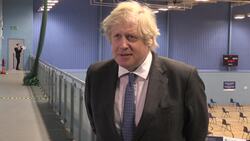 Boris Johnson speaks at Covid vaccination centre in Newport News Clip
