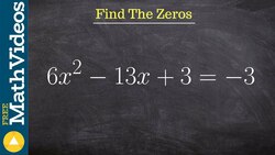Finding the solutions of the trinomial when it is not solved for zero Instructional Video