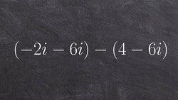 Tutorial - Combining complex numbers ex 3, (-2i - 6i) - (4 - 6i) Instructional Video