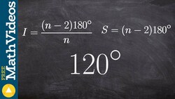 How to determine the number of sides when given one exterior angle ex 1 Instructional Video