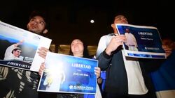 CLEAN : Nicaraguans in Costa Rica protest against detainment of Bishop Alvarez News Clip