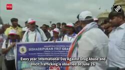 Karnataka: DK Shivakumar flags off walkathon against Drug Abuse in Bengaluru News Clip