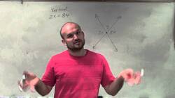 Solve for x and y using vertical angles and linear pair Instructional Video