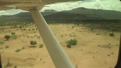 Flying Kenya to Juba, South Sudan Stock Footage