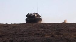 CLEAN : Israeli tanks deployed in the Israeli annexed Golan Heights News Clip
