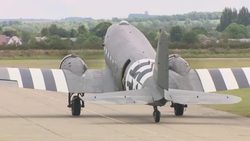 Douglas Dakota aircrafts at the Imperial War Museum Duxford News Clip