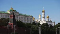 View Moscow Kremlin Stock Footage