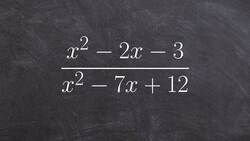 Simplifying a rational expression by factoring two trinomials Instructional Video