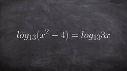 Solving an equation with a logarithm on both sides Instructional Video