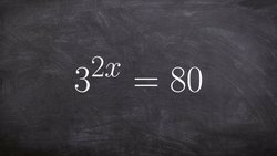 Solving a exponential equation by using log properties Instructional Video