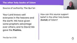 Authority of other sacred texts in Islam Instructional Video