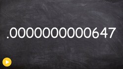 How to write a number less than zero in scientific notation Instructional Video