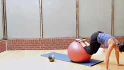 How to Do a Leg Tuck with a Ball for Female Ab Workout Instructional Video