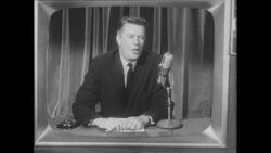 1960s: File folders labelled Television, Speeches, Press Releases Stock Footage