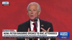 Former Trump adviser Peter Navarro speaks at RNC hours after being released from prison News Clip