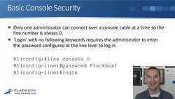 Cisco CCNA 200-301: The Complete Guide to Getting Certified - Line Level Security Instructional Video