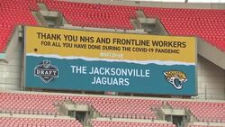Jacksonville Jaguars Thank NHS Workers at Wembley News Clip