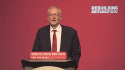 Jeremy Corbyn's Labour party conference speech in full (part 3) Stock Footage
